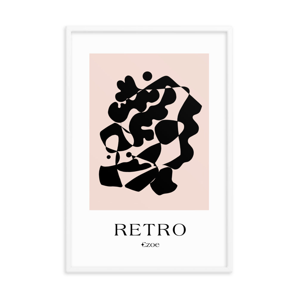Framed Retro Abstract Art Print