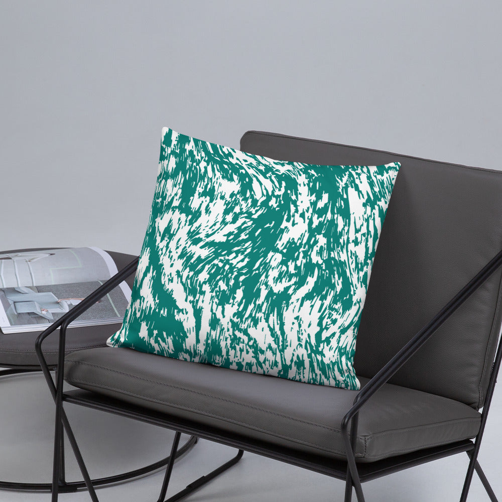 Green Wavy Pillow Cushion
