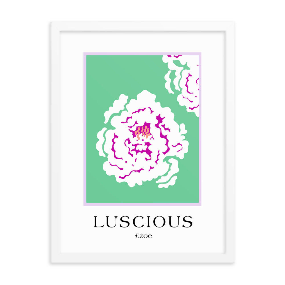 Framed Luscious Flower Art Print