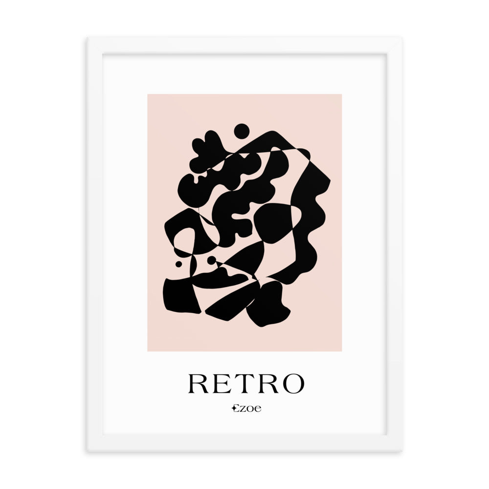 Framed Retro Abstract Art Print