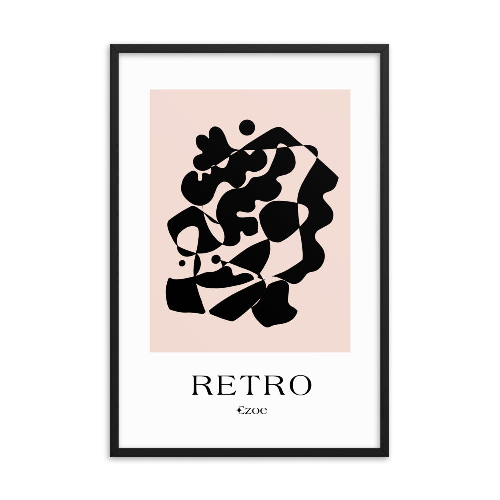 Framed Retro Abstract Art Print
