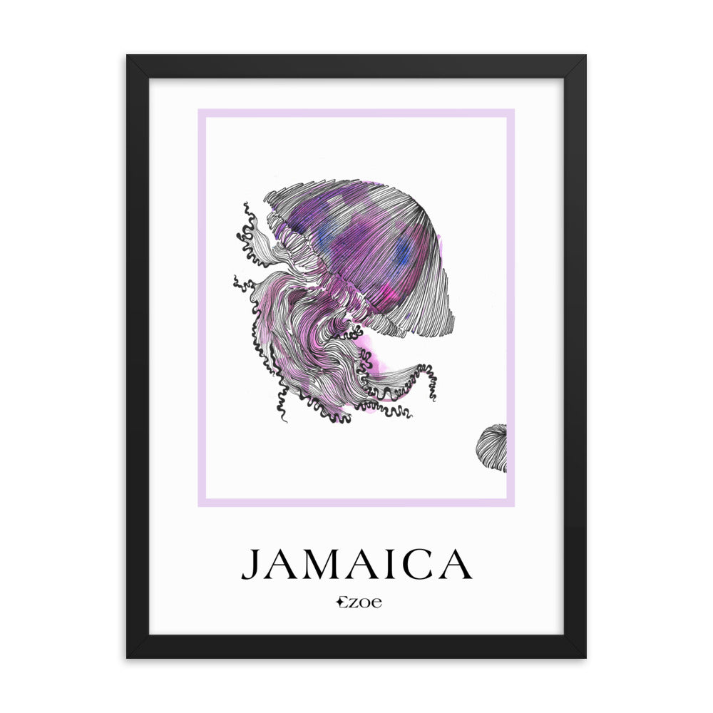 Framed Jelly Fish Wall Print