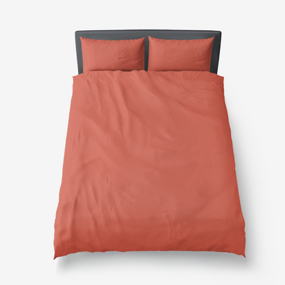 Deep Orange Duvet Cover