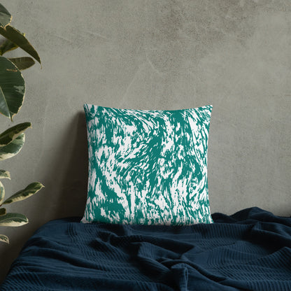 Green Wavy Pillow Cushion
