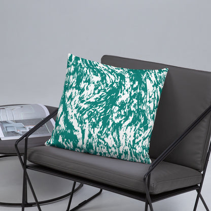 Green Wavy Pillow Cushion
