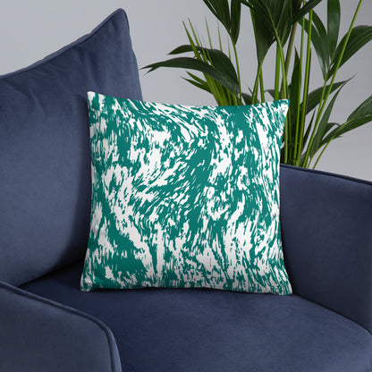 Green Wavy Pillow Cushion