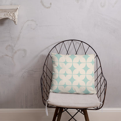 Red Monogram Print Pillow