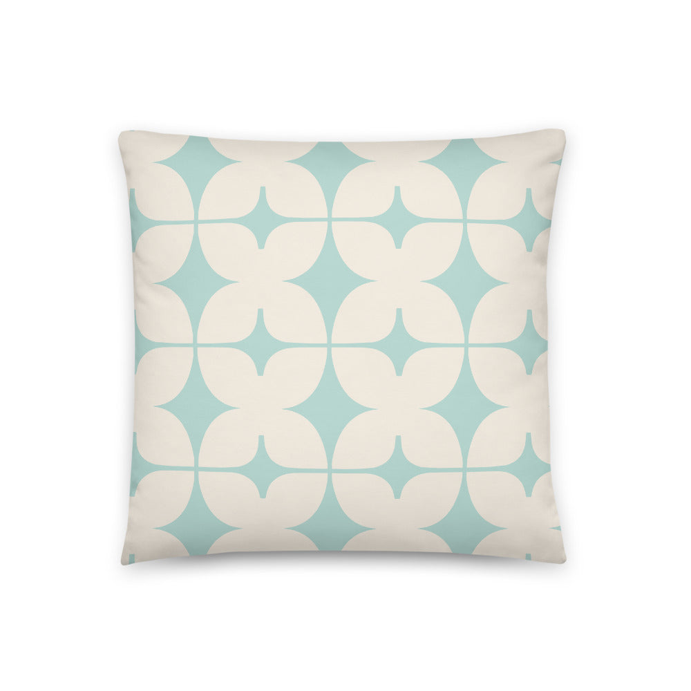 Red Monogram Print Pillow